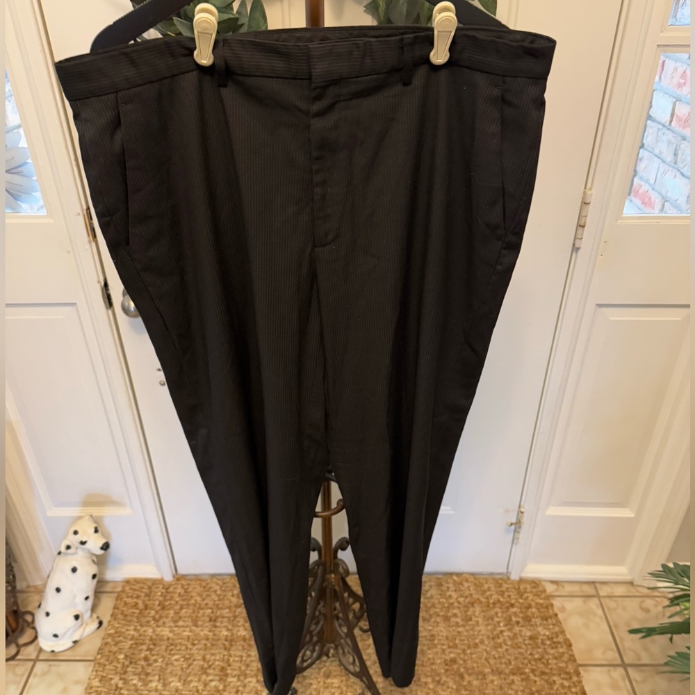 Calvin Klein Black Pinstripe Dress Pants Slacks 38 X 32